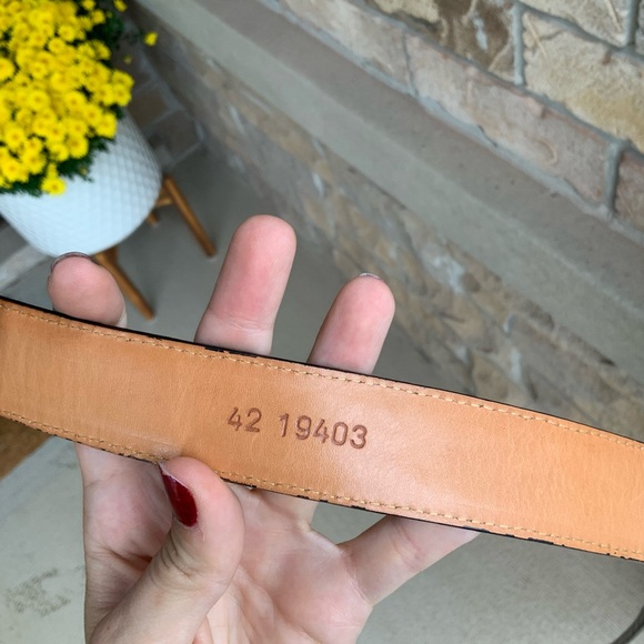 Vintage BRIGHTON ONYX Croc Embossed Leather Buckle Black Women’s Belt Size 42 - Picture 7 of 16